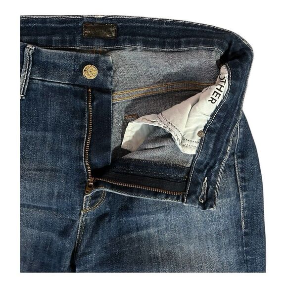 Mother Jeans Womens 29 Blue High Waisted Looker Ankle Fray Dark Wash Denim - Picture 7 of 10